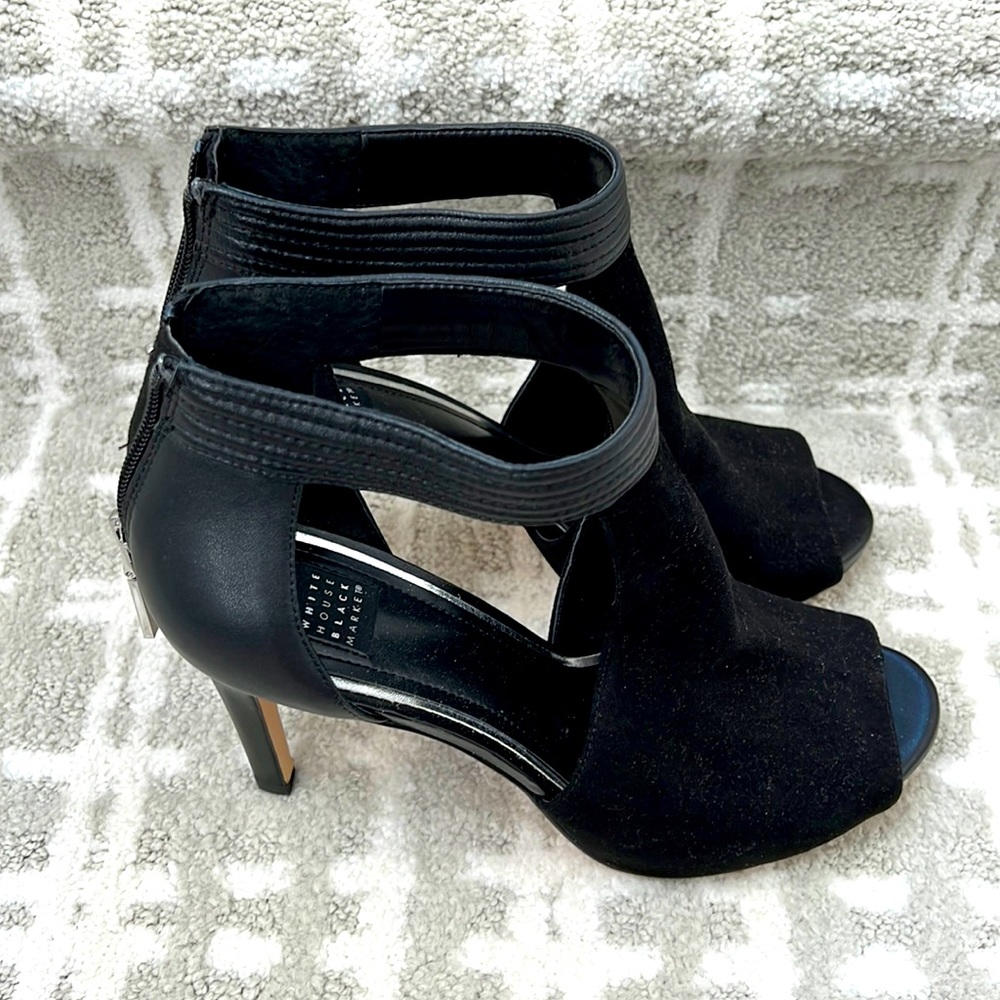 WHBM Suede Bootie - Black, size 9M. Never worn.